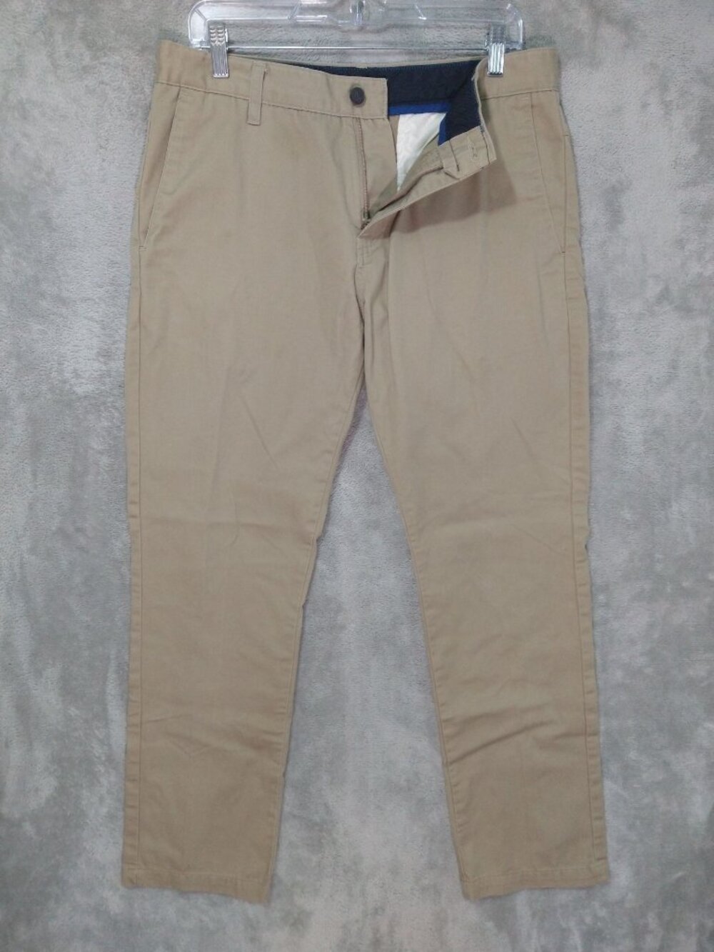 Volcom Pants Mens 32x31 Beige Vmonty Straight Leg Flat Front Casual Skater Y2K